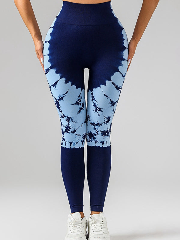 BUYCO Female Modern Tie-dye Ruched Back Leggings