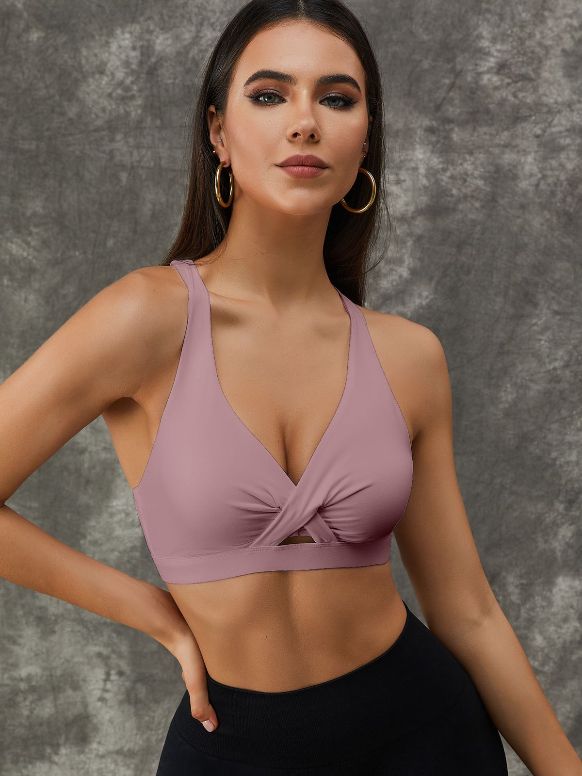 BUYCO Female Twist Hollow Out Sports Bras