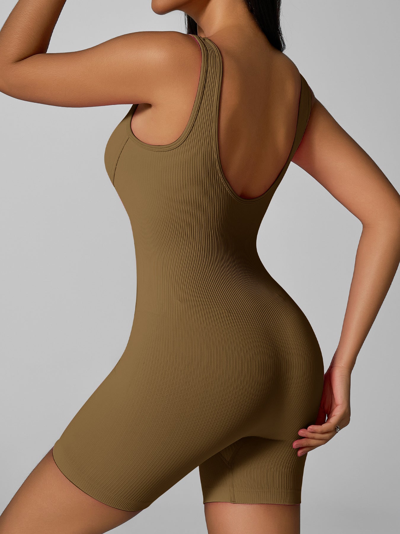 BUYCO Female Ribbed Tummy Control Romper