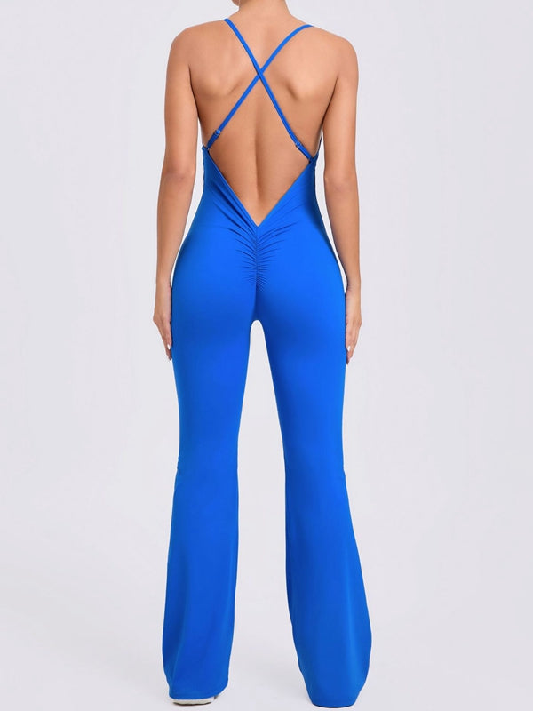 BUYCO Female Cross Back Flare Fit Jumpsuit