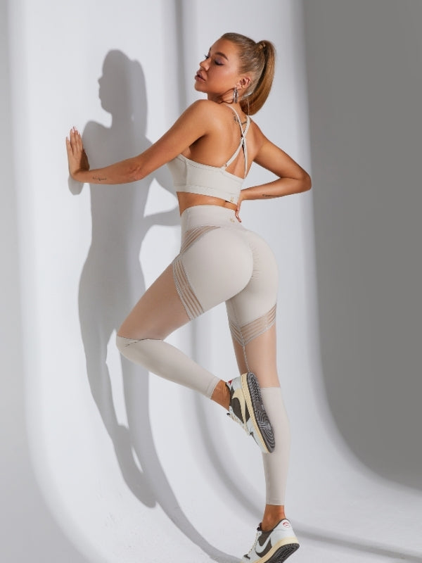 BUYCO Female Mesh Quick Dry Elastic Tight Leggings