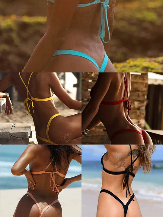 BUYCO Female Cross Cutout Micro Bikini Set