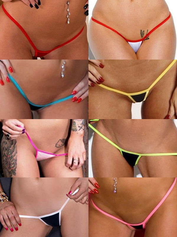 BUYCO Female Contrast Color T-back Panties