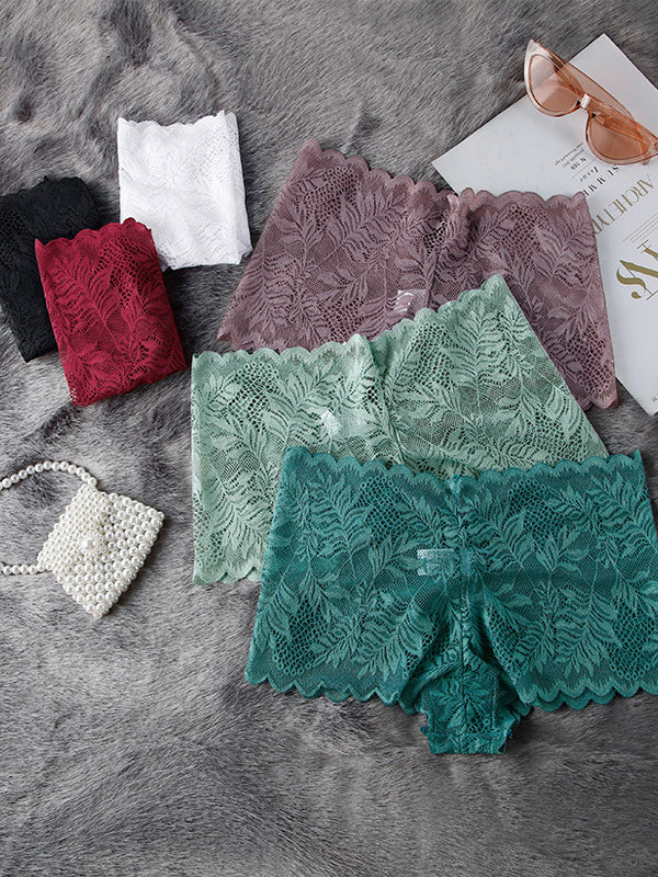 BUYCO Female Fitted Solid Color Lace Panties