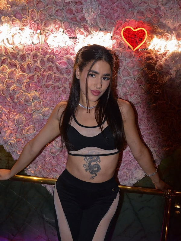 BUYCO Female Super Fitted Unique Sheer Mesh Split Tracksuit