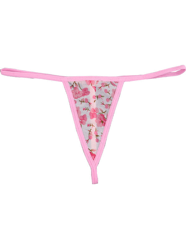 BUYCO Female Lace Print T-back Panties