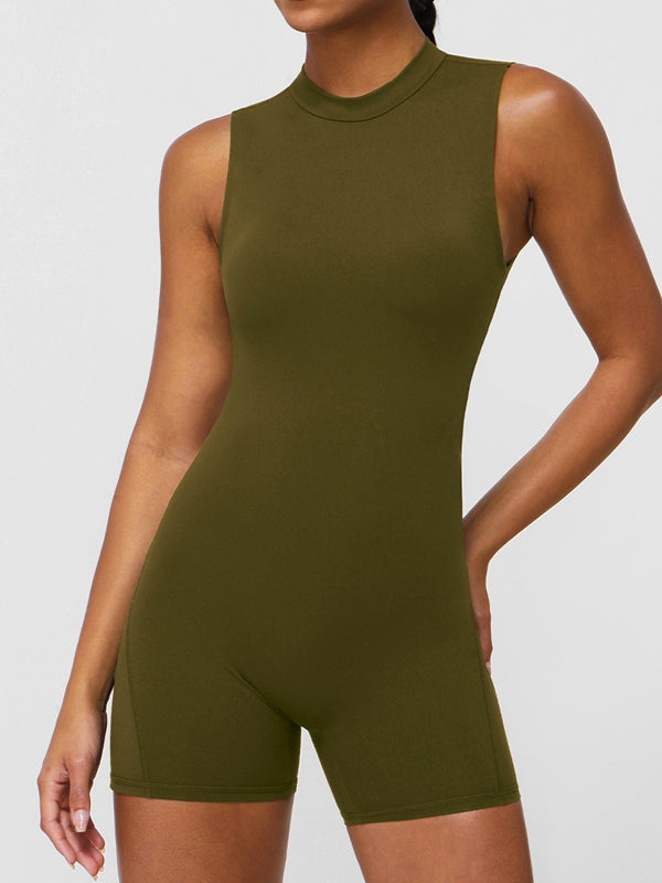 BUYCO Female Backless Ruched Back With Pads Romper