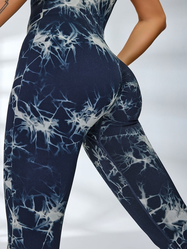 BUYCO Female Modern Tie-dye Cross Back Jumpsuit
