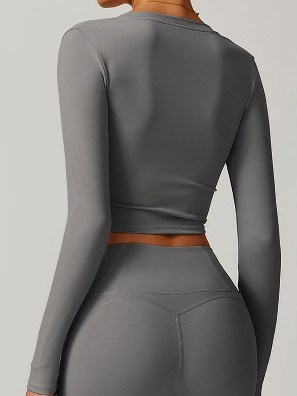 BUYCO Female Fitted V Collar Long Sleeves