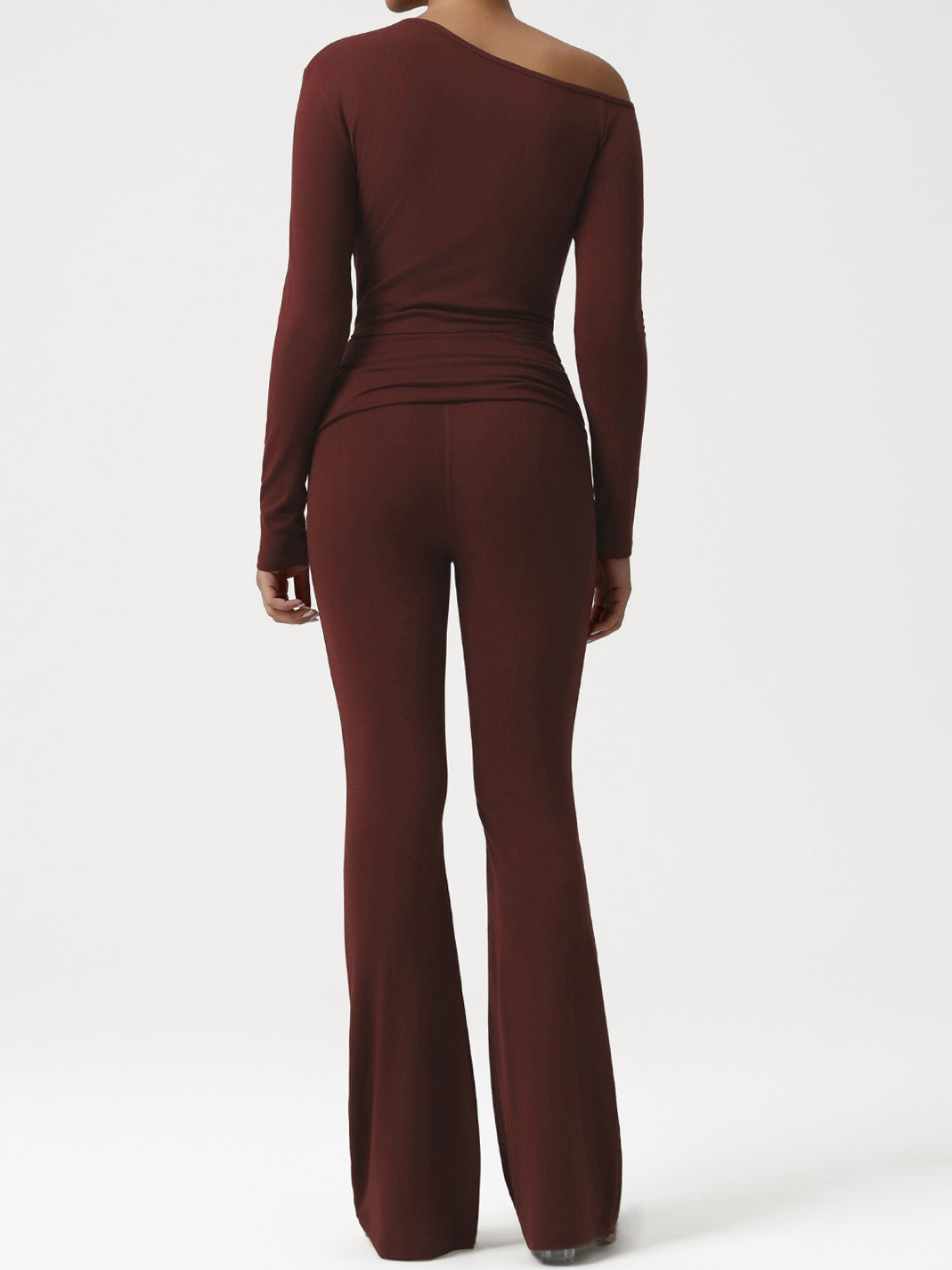 BUYCO Female Solid Color Casual Folds Buttons Tracksuit