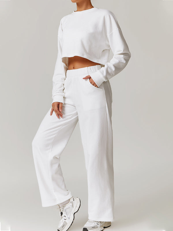 BUYCO Female Split Backless High-waisted Casual Loose Tracksuit