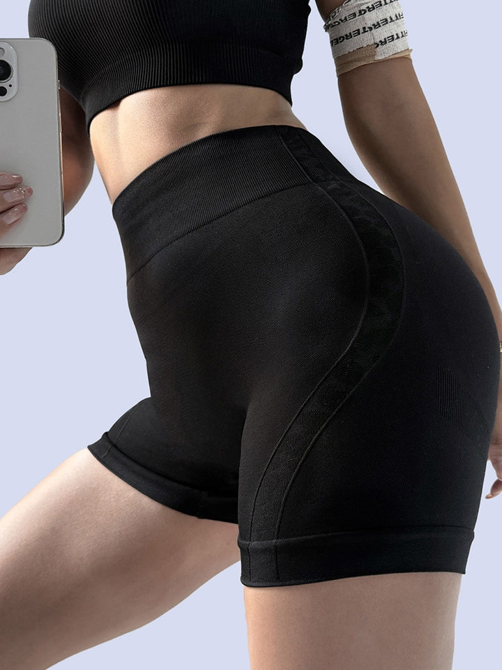 BUYCO Female Folds Deep V Back High-rise Quick Dry Shorts