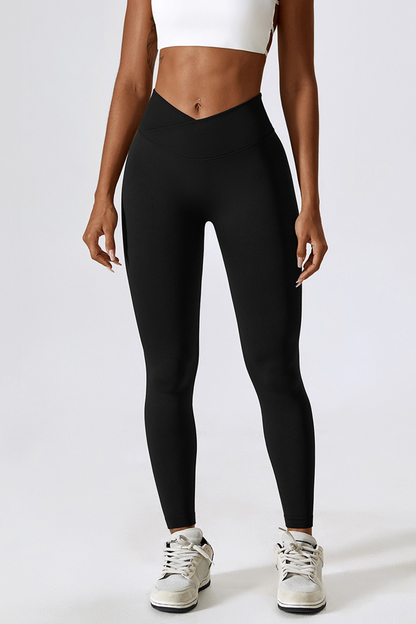 BUYCO Female Solid Color Seamless Ruched Back Leggings