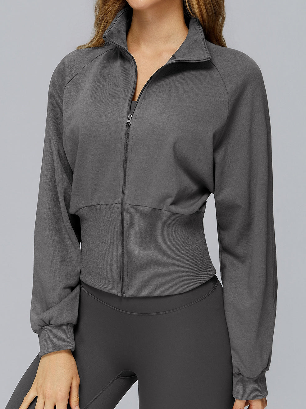 BUYCO Female Zipper Stand Up Collar Windproof Jacket