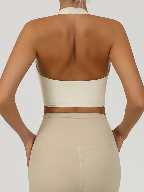 BUYCO Female Hollow out Twist Backless Sports Bras