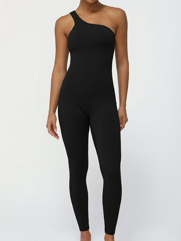 BUYCO Female Tailoring Elastic Tight Seamless Quick-dry Jumpsuit