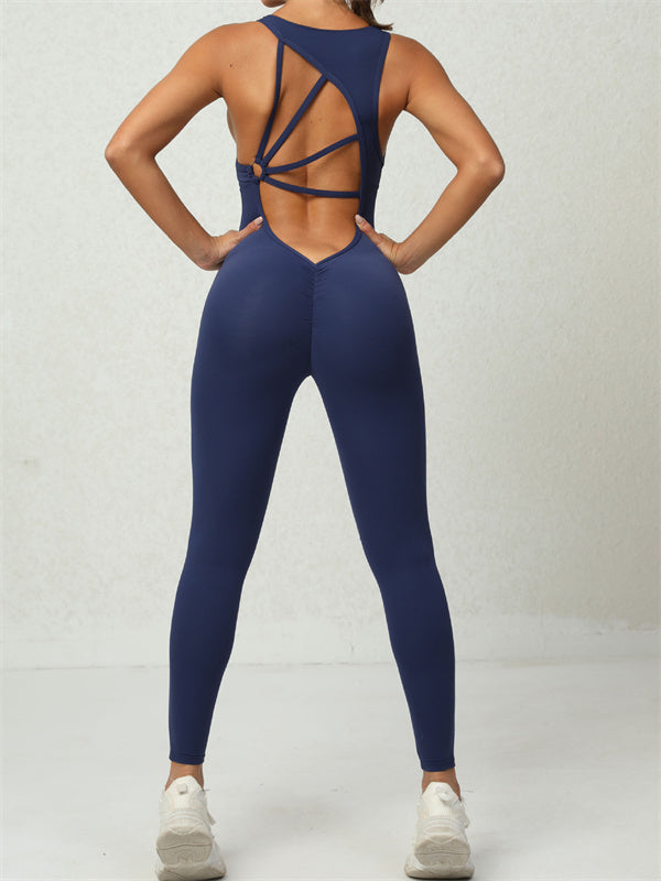BUYCO Female Hollow Out Beauty Back Jumpsuits