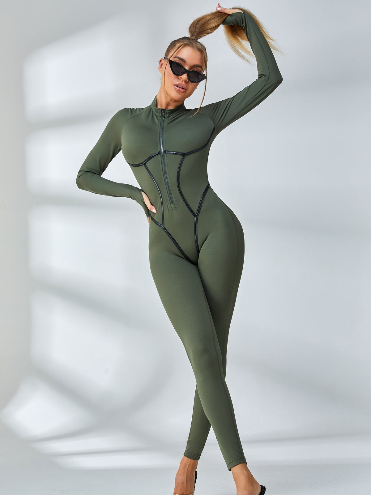 BUYCO Female Trendy Zipper Peach Fit Jumpsuit