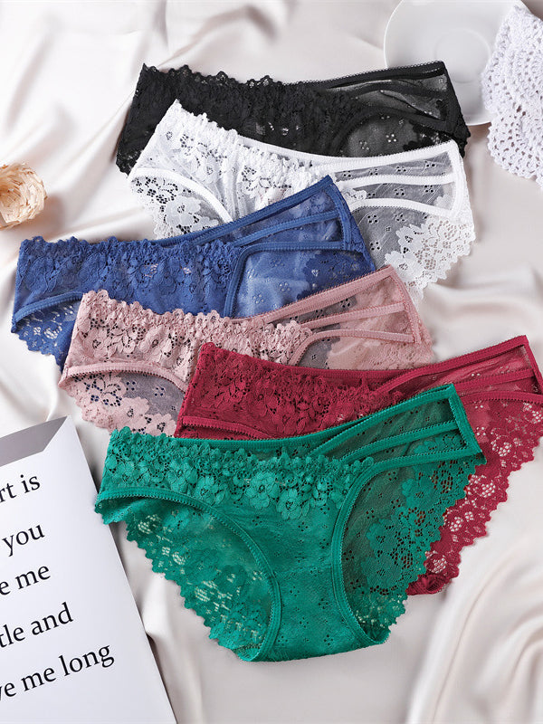 BUYCO Female Fitted Lace Irregular Hollow Out Panties