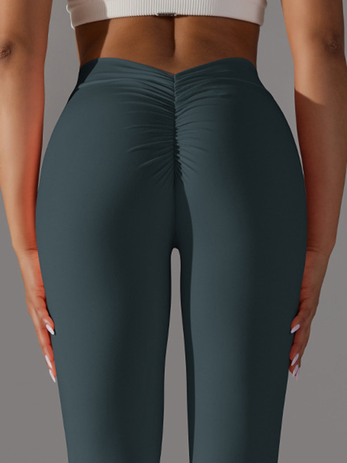 BUYCO Female Deep V Back Ruched Back Leggings