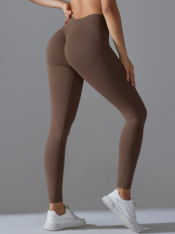 BUYCO Female Seamless Ruched Back Yoga Leggings