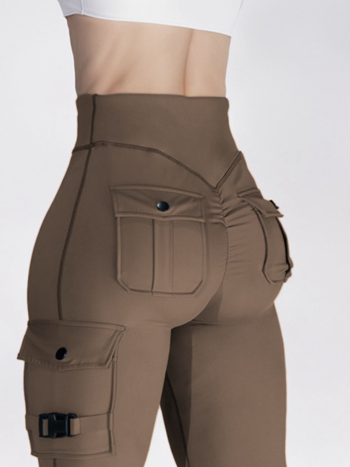BUYCO Female Pocket Ruched Back Leggings
