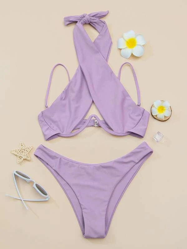 BUYCO Female Cross Beach Bikini Set