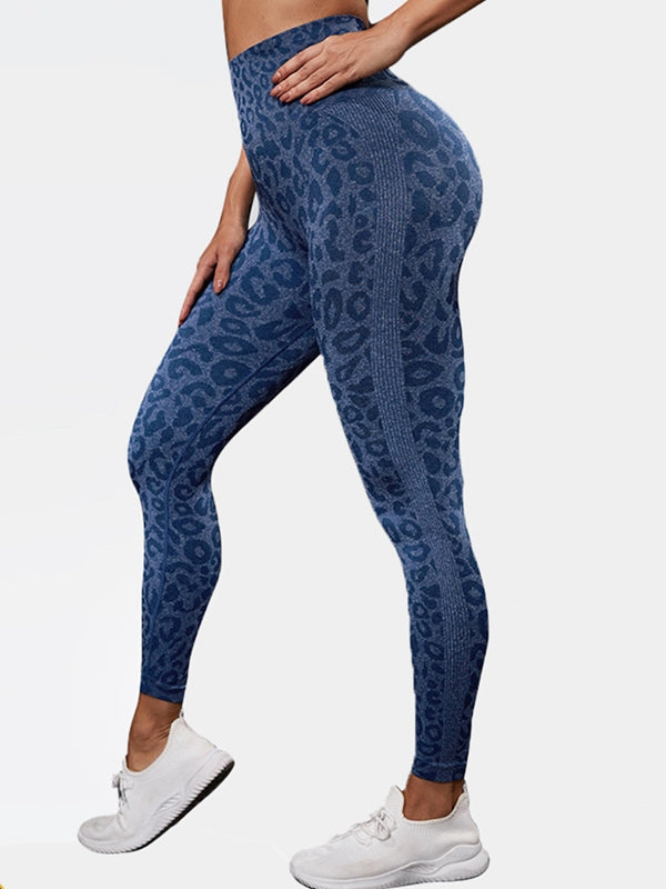 BUYCO Female Leopard Print Ruched Back Seamless Leggings