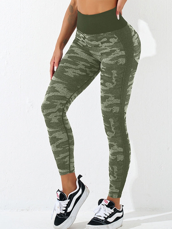 BUYCO Female Fitted Camouflage Ruched Back Leggings
