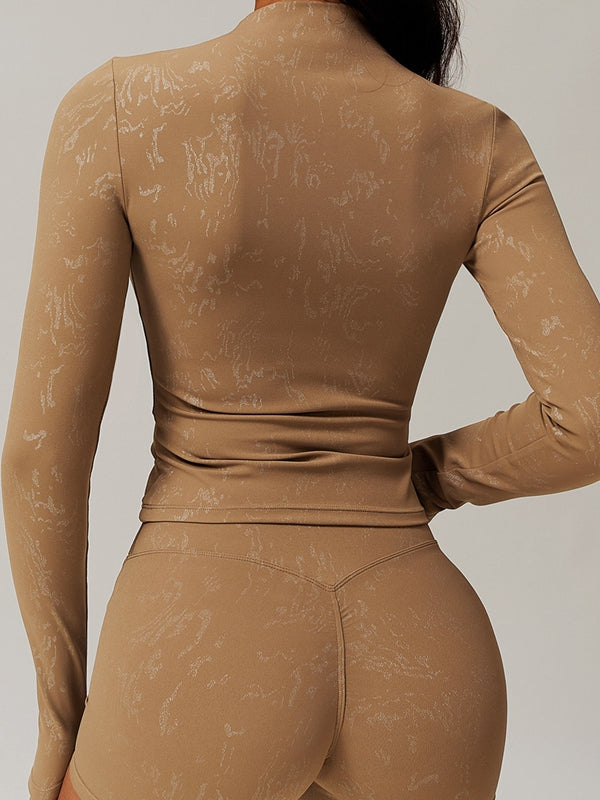 BUYCO Female Fitted Modern Stamping Print Long Sleeves