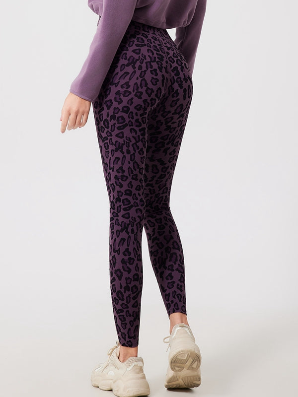 BUYCO Female Fleece Leopard Print Leggings