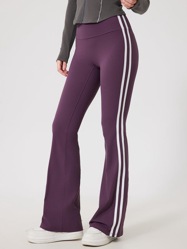 BUYCO Female Fleece Flare Stripe High-waisted Leggings
