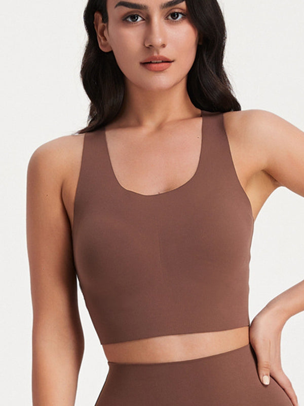BUYCO Female Second Skin Seamless Cross Back Sports Bras