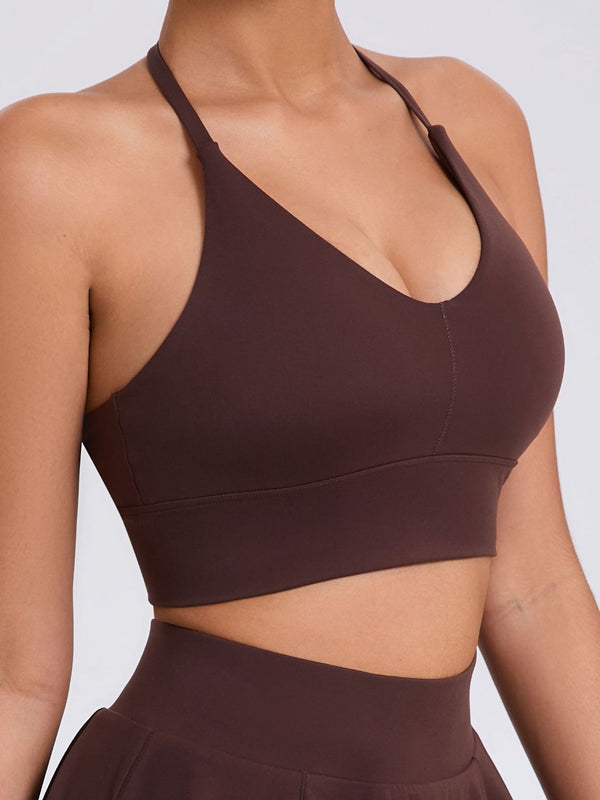 BUYCO Female Deep U Collar Backless Sports Bras