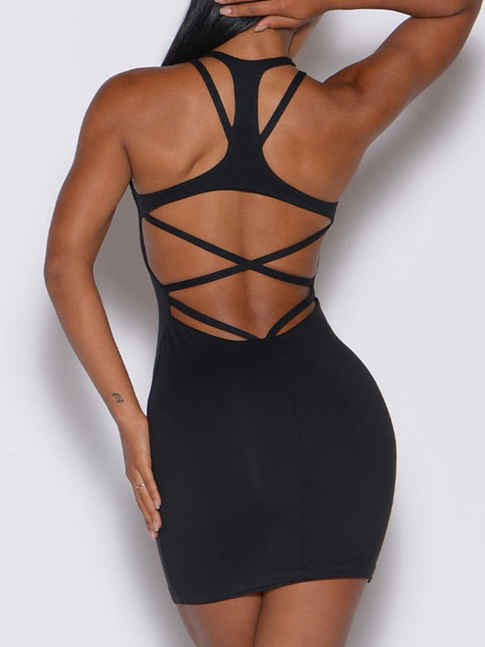 BUYCO Female Cross Back Quick-dry Dress