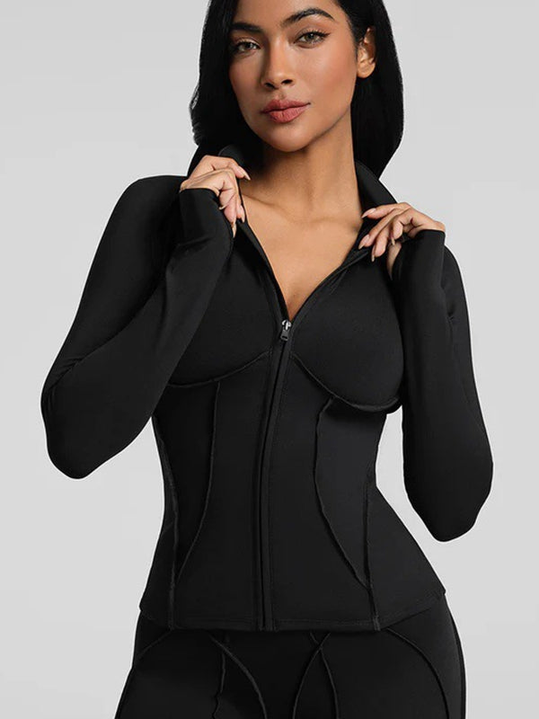 BUYCO Female Super Stylish&Fitted Stitch Performance Zipper Tank