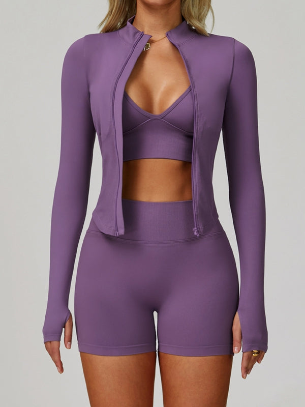 BUYCO Female Deep V Collar Backless Sports Bras
