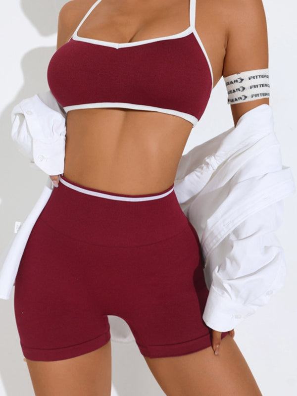 BUYCO Female Contrast Color Stripe Short Tracksuit