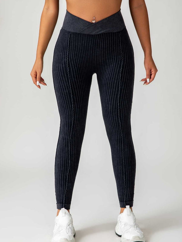 BUYCO Female Ribbed V Shape Waist Leggings