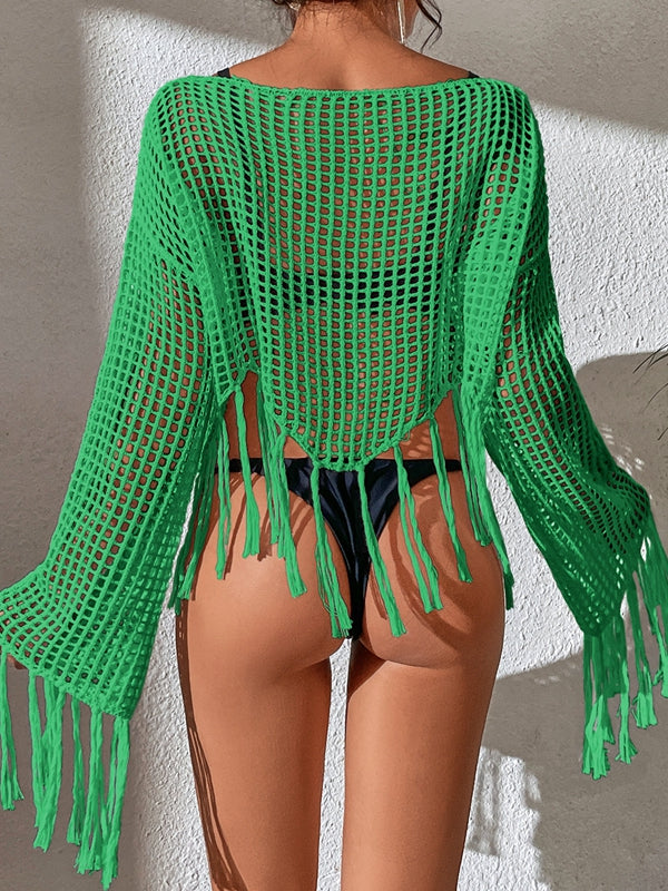 BUYCO Female Fitted Fishnet Without Bikini Set Swimwear Cover-up