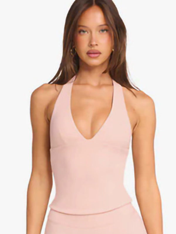 BUYCO Female V Collar Backless Tank