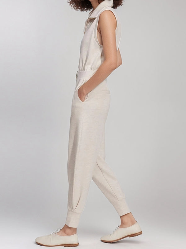 BUYCO Female Fitted Pocket Zipper Casual Jumpsuit
