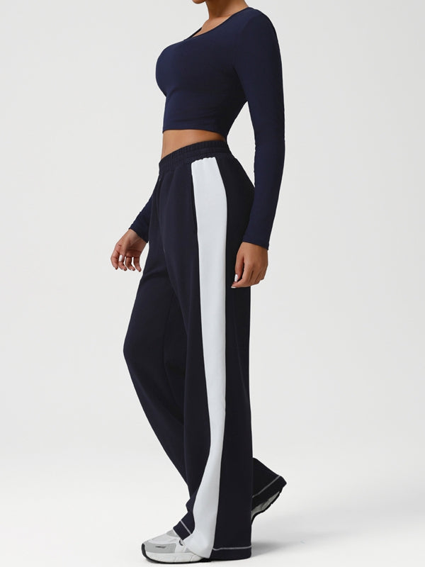 BUYCO Female Contrast Color Stripes Pocket Tracksuit