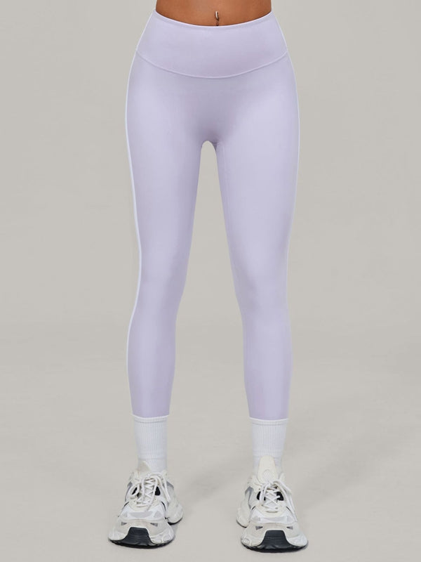 BUYCO Female Contrast Color Stripes High-rise Leggings