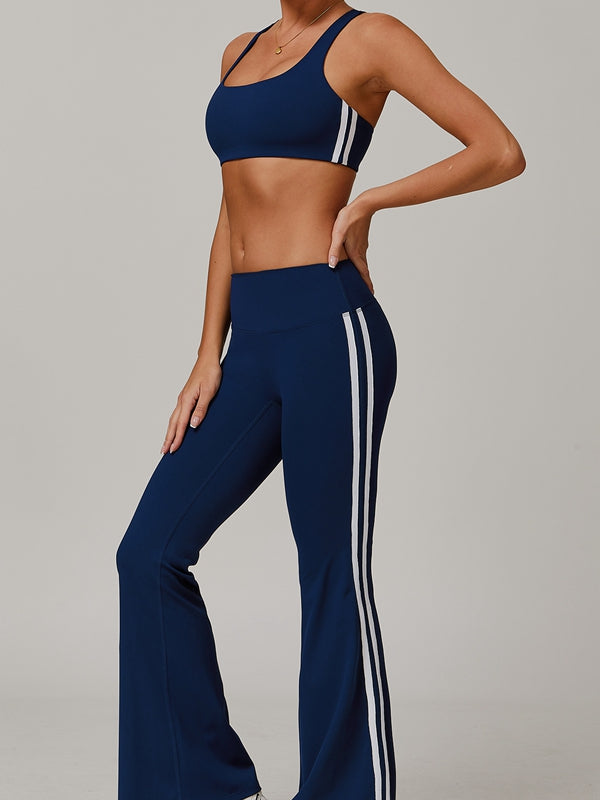 BUYCO Female Contrast Color Stripes Sports Bras