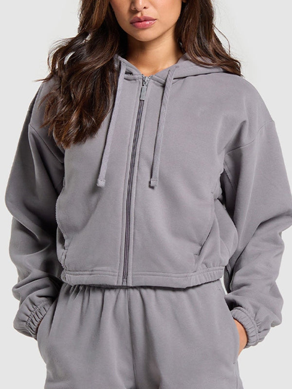 BUYCO Female Zipper Casual Hoodie