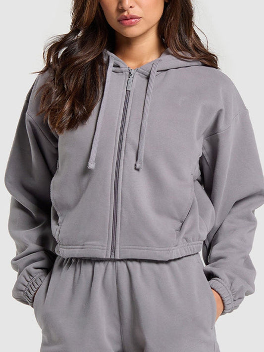 BUYCO Female Zipper Casual Hoodie