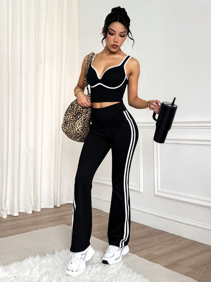 BUYCO Female Simple Stripe Tracksuit
