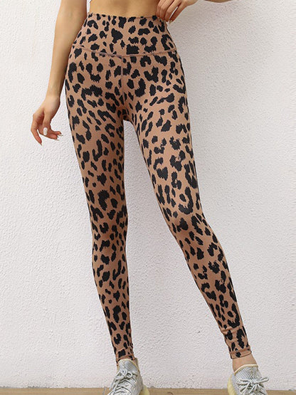 BUYCO Female Fitted Leopard Print Hip-lift Leggings