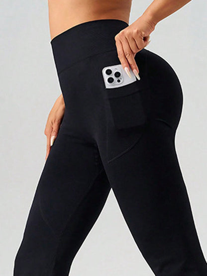 BUYCO Female Flare Pocket High-waisted Leggings